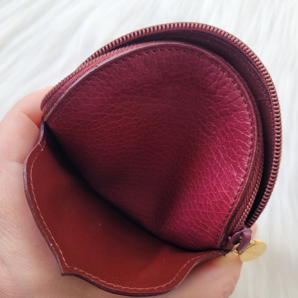 Cartier Bordeaux Leather Round Coin Purse - Picture 11 of 15